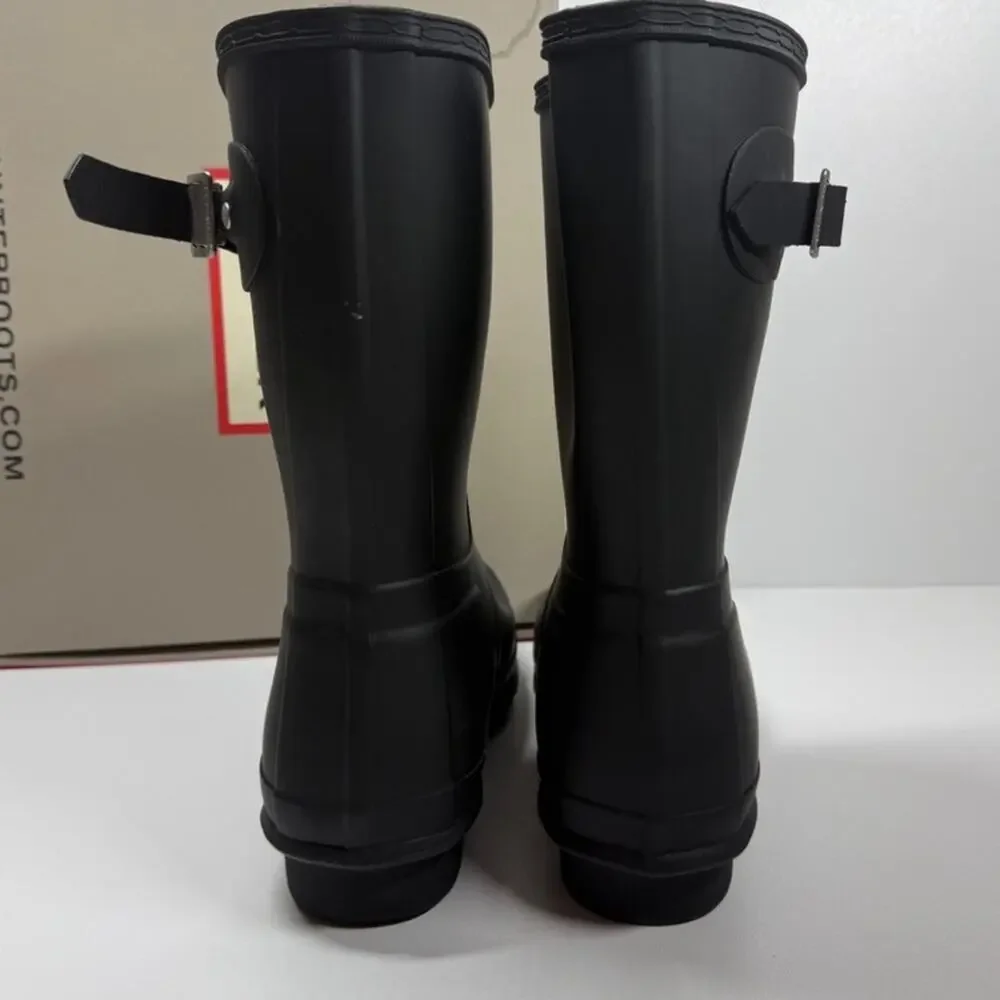 NIB • Hunter Women's Original Short Black Rain Boots Size: 10